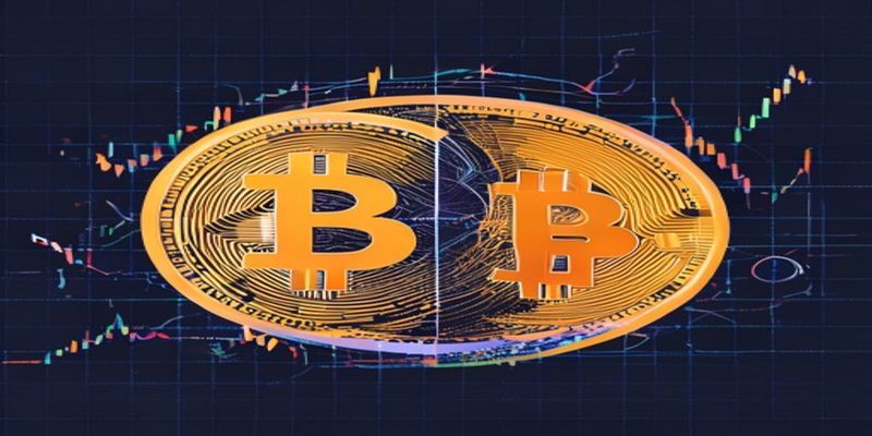 Diagram comparing hard fork vs soft fork blockchain split with coins and wallet icons